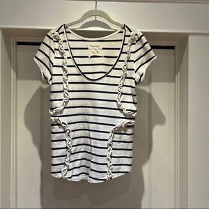 Little Yellow Button Anthropologie striped top